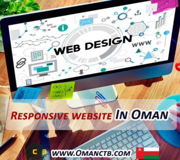 Person typing on a keyboard in front of a monitor displaying "Web Design," illustrating responsive web design advantages in Oman.